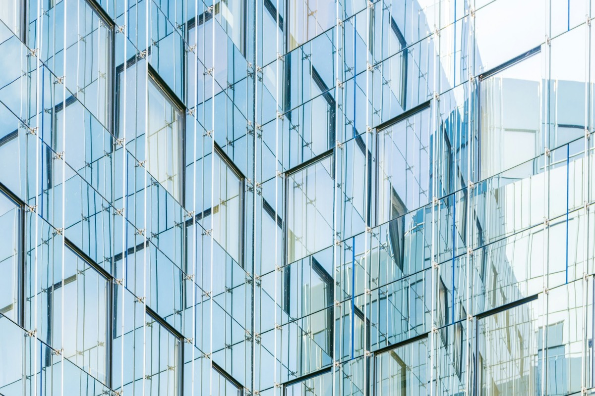 Glass curtain-wall facade